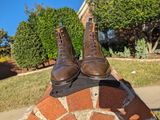 Tread Heavily Shoes Acclamator Austerity Brogue Boot in Horween Dark Cognac Shell Cordovan