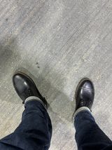Flame Panda Brogue Cap Toe Service Boot in Horween Black Chromexcel Horsebutt