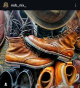 Nicks Falcon in Horween Orange Predator