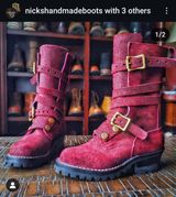 Nicks TankerPro in Law Tanning Oxblood Roughout Shruken Bison