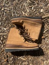 Fish Creek Moccasin Hardsole Boot in Khaki Suede