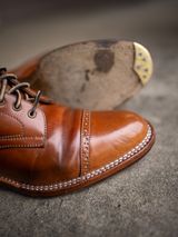 Midas Journey Derby Boot in Horween Unglazed Natural Shell Cordovan