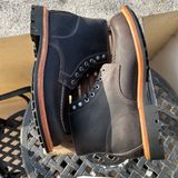 Grant Stone Brass Boot in C.F. Stead Storm Waxy Commander Suede