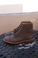 Tricker's x Division Road Eaton Boot in Horween Timber Wolf Dublin