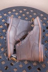 Tricker's x Division Road Eaton Boot in Horween Timber Wolf Dublin