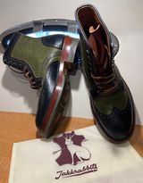Jakkrabbits Gunner in Horween Black Chromexcel & Badalassi Carlo Oliva Pueblo