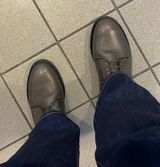 Viberg Derby Shoe in C.F. Stead Winter Smoke Classic Calf