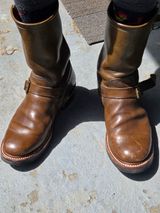 John Lofgren Wabash Engineer Boots in Badalassi Carlo Grigio Minerva Liscio