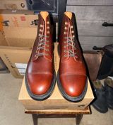 Grant Stone Cap Toe Boot in Horween Tan Pioneer Reindeer