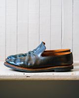 Viberg Slipper in Horween Black Scuffed Shell Cordovan