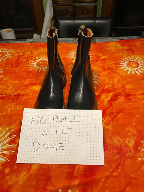 Photo by snipy on November 5, 2022 of the Rolling Dub Trio Casper Boot in Horween Black Teacore Chromexcel.
