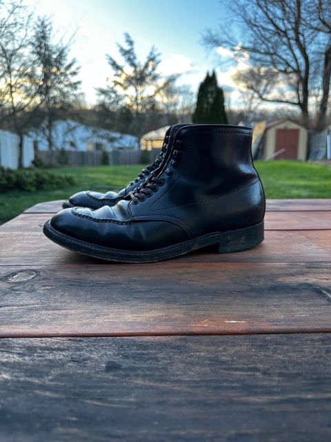 Photo by 8loop on April 5, 2024 of the Alden Indy Boot in Horween Color 8 Shell Cordovan.