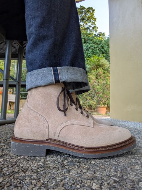 Photo by dwbrunton on January 19, 2025 of the Sagara Boondocker in Maryam Natural Horsebutt Roughout.