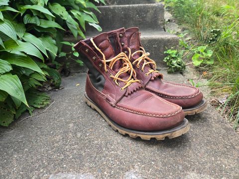 Photo by tdoellman on July 22, 2026 of the Russell Moccasin Co. Safari in S.B. Foot Walnut Timberjack & Olive Twill.