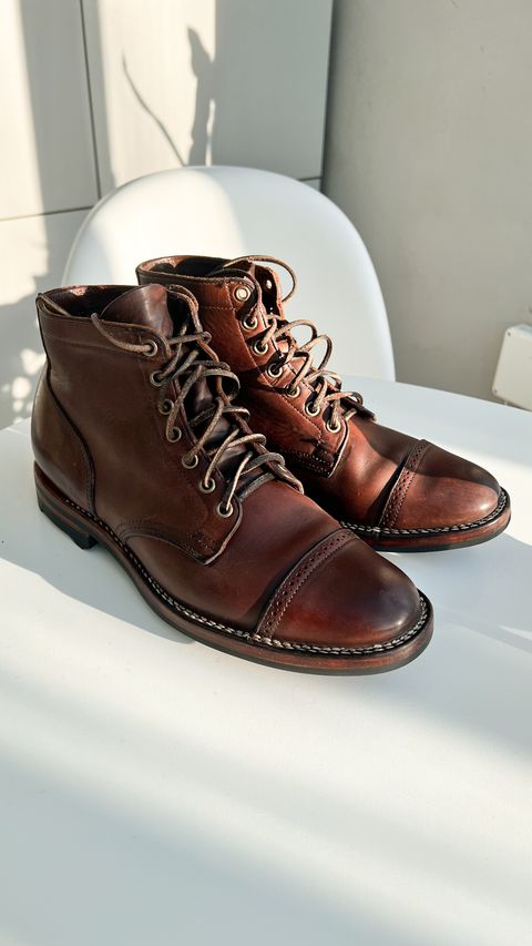 Photo by katsudon on January 14, 2026 of the Viberg Service Boot BCT in Horween Natural Chromexcel.