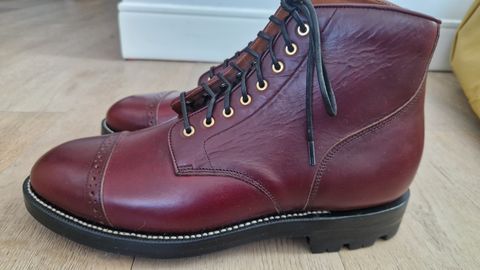Photo by North on March 12, 2025 of the Grant Stone Garrison Boot in Horween Color 8 Chromexcel.