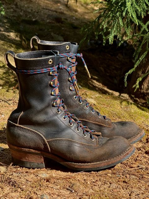 Photo by saintnick on April 5, 2025 of the Nicks LTT Heritage in Horween Black Waxed Flesh.