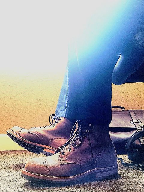Photo by ABC123 on February 7, 2025 of the Truman Cap Toe Boot in C.F. Stead Snuff Waxy Commander Suede.