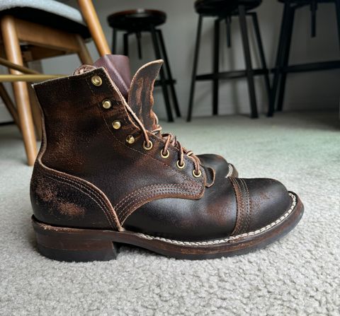 Photo by JayGeeToo on April 24, 2024 of the Nicks Americana in Horween Brown Waxed Flesh.