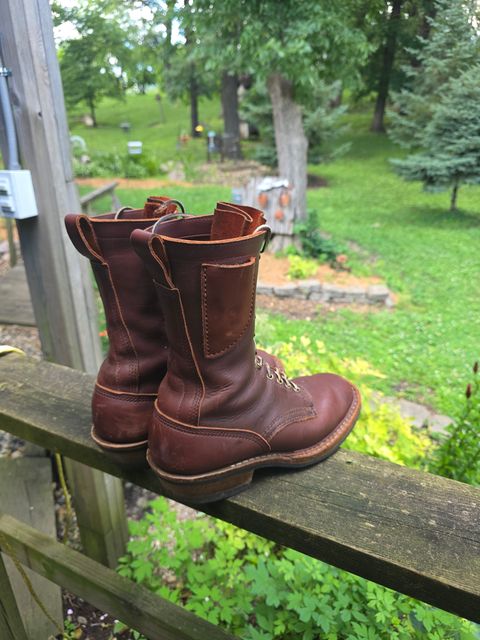 Photo by RabbitsOnTheMoon on July 5, 2026 of the White's x Rose Anvil Drifter in Seidel Red Dog Oil Tan.