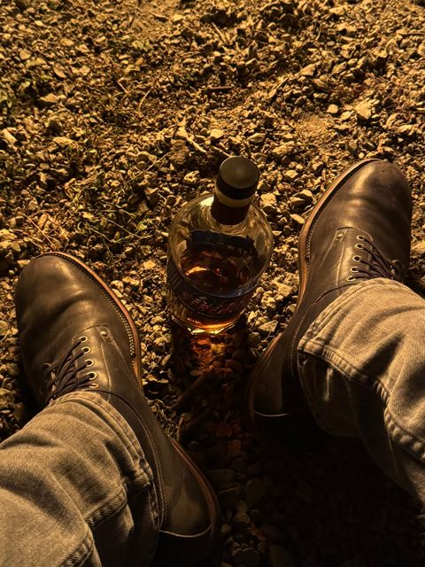 Photo by archwild on October 19, 2024 of the Iron Boots x Østmo Type 1 in Maryam Black Hand-Dyed Horsehide.