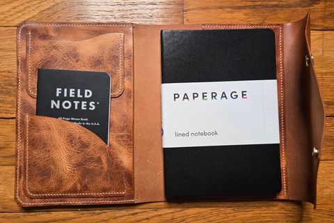 Photo by chuligani on July 8, 2026 of the JHM Wood And Leather Crafts Leather Notebook Cover in Badalassi Carlo Natural Waxy Natural.