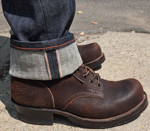 Photo by chuligani on July 25, 2026 of the Viberg Service Boot in Horween Washed Waxed Flesh Brown.