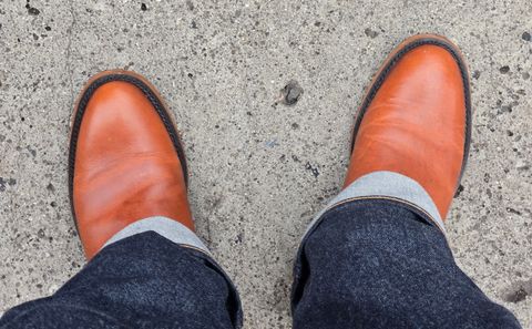 Photo by chuligani on July 7, 2026 of the BNV Boots Roper in Horween English Tan Cypress.