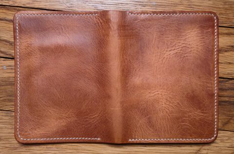 Photo by chuligani on July 8, 2026 of the JHM Wood And Leather Crafts Passport Cover in Badalassi Carlo Waxy Natural.