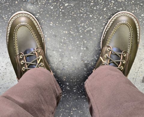 Photo by chuligani on March 25, 2026 of the Nicks 365 Stitchdown in Horween Greener Pastures Shackleton.