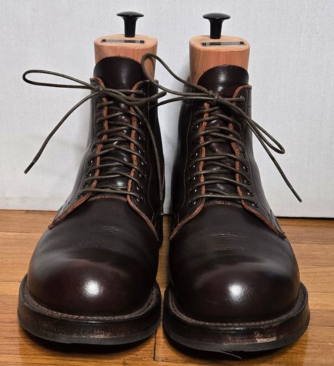 Photo by chuligani on July 25, 2026 of the Viberg Service Boot in Horween Dark Brown Wooly Chromexcel.
