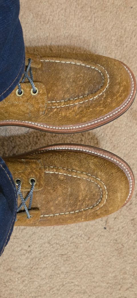 Photo by mknewman on April 19, 2026 of the Grant Stone Brass Boot in C.F. Stead Bronze Rough Mohawk.