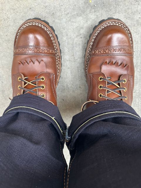 Photo by chriscanecoffee on December 24, 2024 of the White's Bounty Hunter in Seidel British Tan Double Shot.