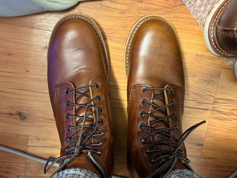 Photo by Lingo on July 5, 2026 of the Red Wing Beckman in S.B. Foot Cigar Excalibur.