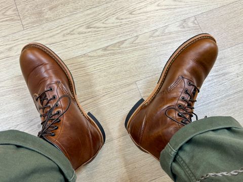 Photo by Lingo on July 8, 2026 of the Red Wing Beckman in S.B. Foot Cigar Excalibur.