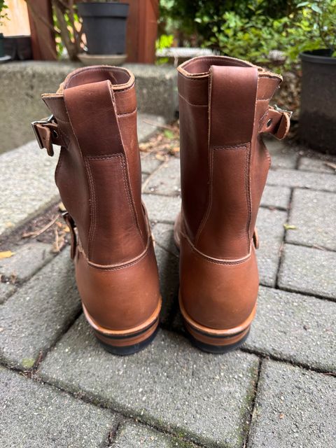Photo by congressmancuff on October 3, 2025 of the Viberg Engineer in Horween Crust Chromexcel.