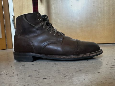 Photo by bbart on February 10, 2026 of the Viberg Service Boot PCT in Maryam 1071 Port Vitello Calf Nubuck.