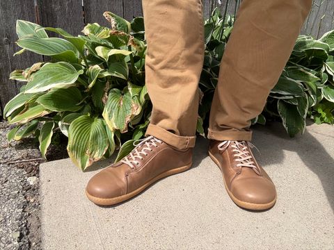 Photo by rigglethor on August 24, 2025 of the Goral Barefoot SMUGS in Horween Natural Chromexcel.