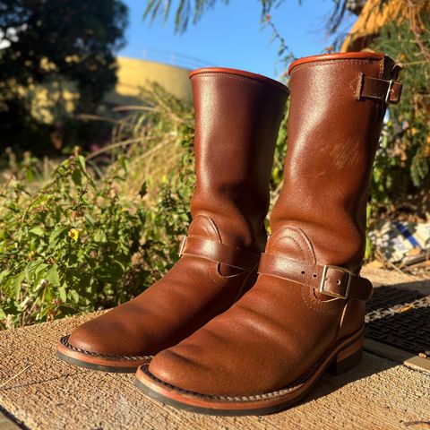 Photo by Apprehensivebootbuyer on July 16, 2026 of the Nicks StationMaster in Horween Ember Waxed Flesh.