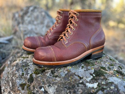 Photo by TelemarkTumalo on November 3, 2025 of the Kustom Kraft Model 1 in Kobel Russet Harness.
