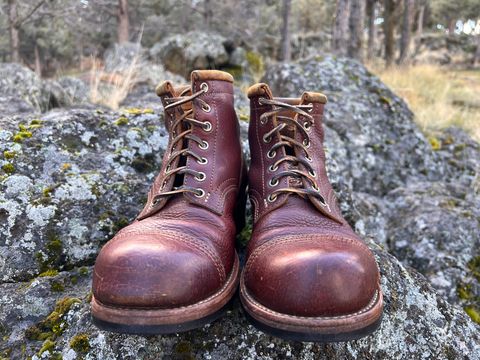 Photo by TelemarkTumalo on March 2, 2026 of the Kustom Kraft Model 1 in Kobel Russet Harness.