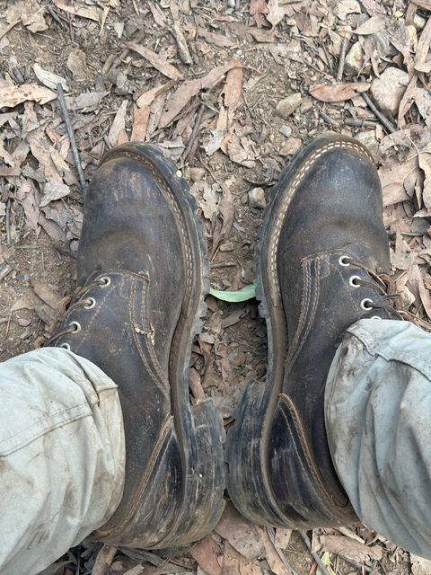 Photo by aussiebootboy on April 3, 2026 of the Nicks X Parkhurst V3 in Horween Brown Waxed Flesh.