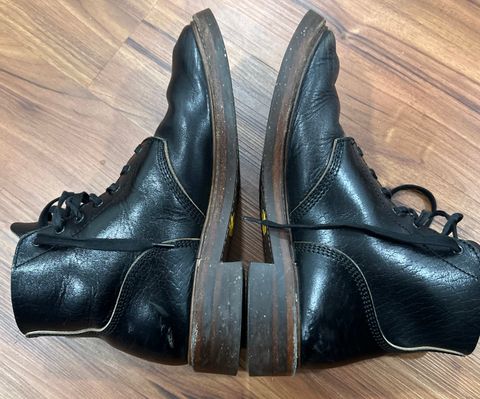 Photo by woolwonders on November 26, 2025 of the John Lofgren M-43 Service Shoes in Shinki Black Teacore Horsebutt.