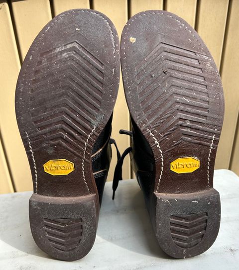 Photo by woolwonders on July 7, 2026 of the John Lofgren M-43 Service Shoes in Shinki Black Teacore Horsebutt.