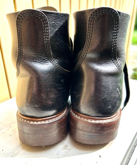 Photo by woolwonders on July 7, 2026 of the John Lofgren M-43 Service Shoes in Shinki Black Teacore Horsebutt.