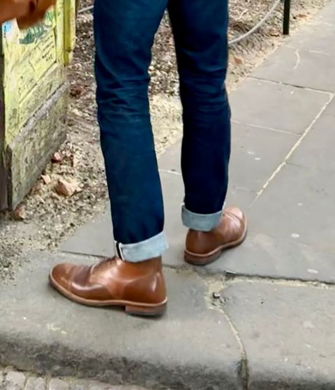 Photo by zeroremain on March 12, 2025 of the Viberg Service Boot BCT in Horween Bourbon Shell Cordovan.