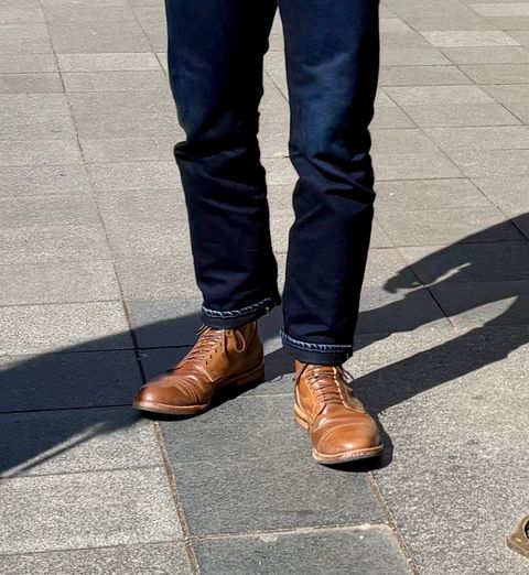 Photo by zeroremain on March 19, 2025 of the Viberg Service Boot BCT in Horween Bourbon Shell Cordovan.