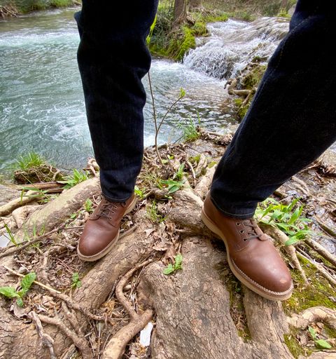 Photo by zeroremain on April 5, 2020 of the Viberg Service Boot in Horween Crust Chromexcel.
