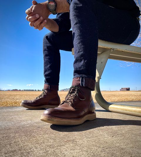 Photo by zeroremain on March 5, 2021 of the Viberg Service Boot in Horween Crust Chromexcel.