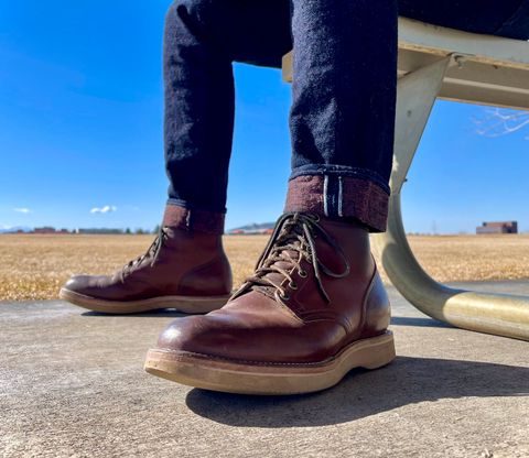 Photo by zeroremain on March 5, 2021 of the Viberg Service Boot in Horween Crust Chromexcel.
